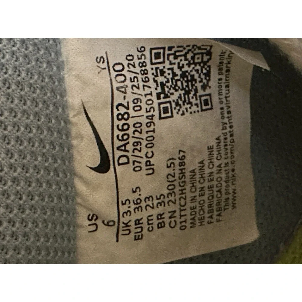 Nike Air Force 1 Youth Size 6 DA6682-400 Blue Recycled Wool‎ Low Top